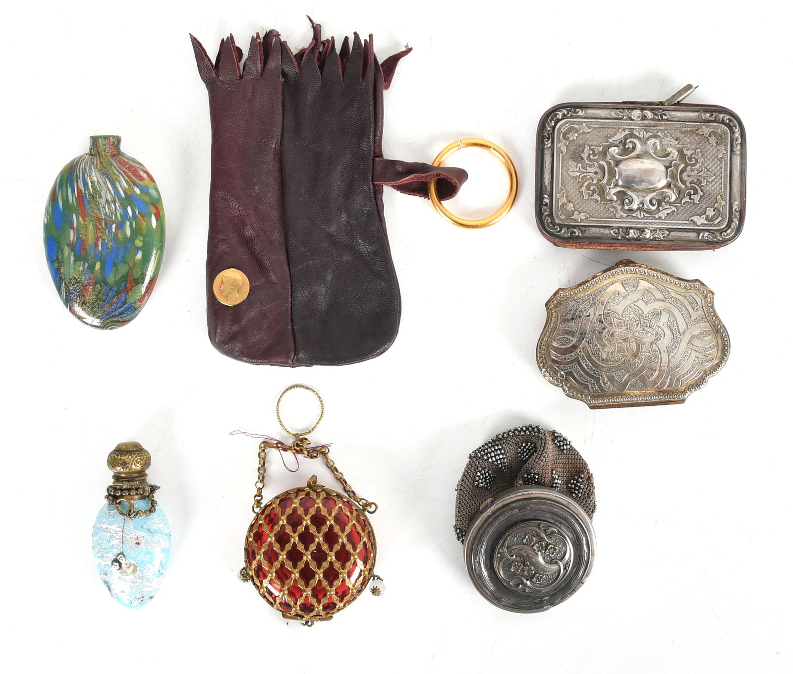 A Group of Antique Coin Purses and Scent Bottles (1 of 11)