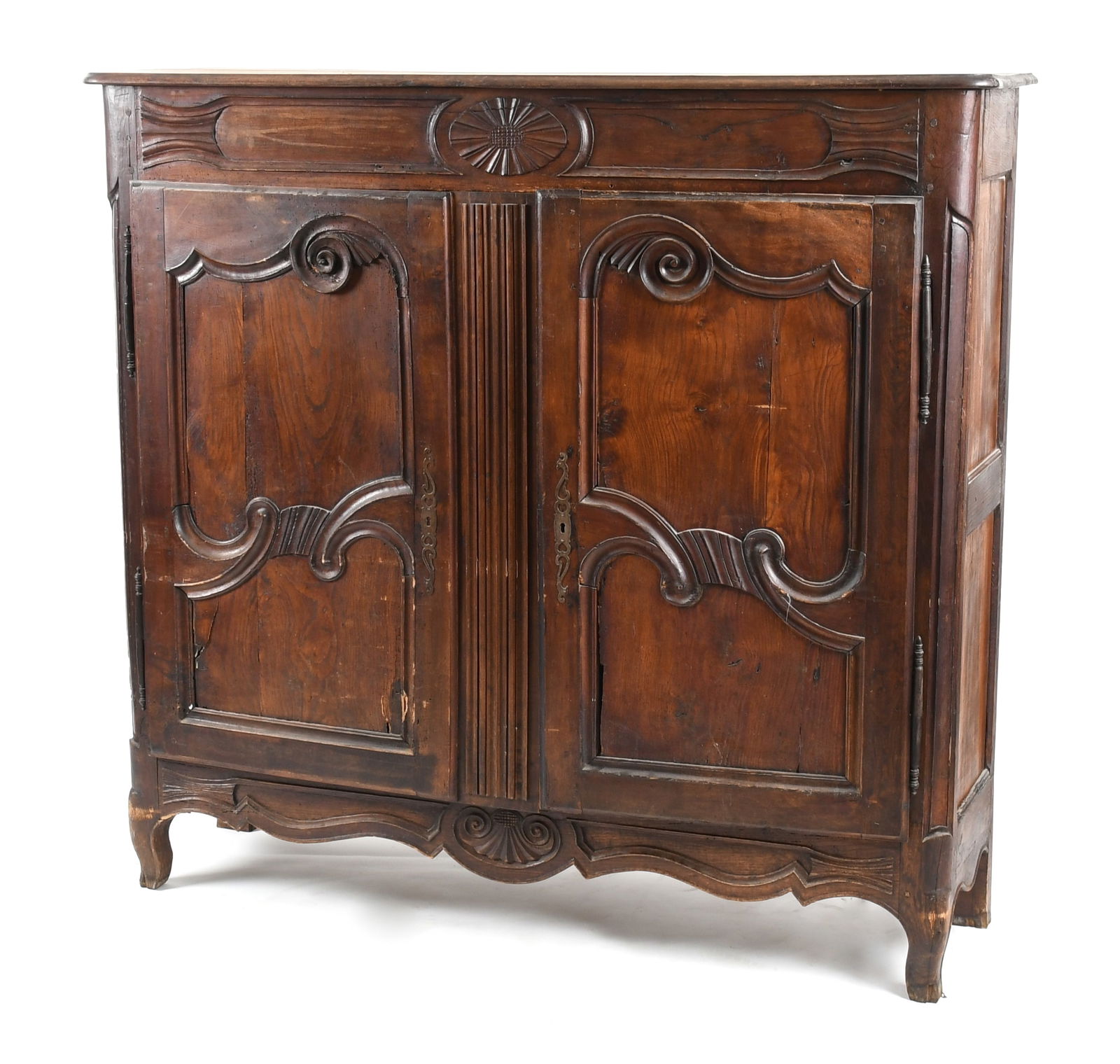 Louis XV Provincial Oak and Walnut Armoire, 18th Century (1 of 11)