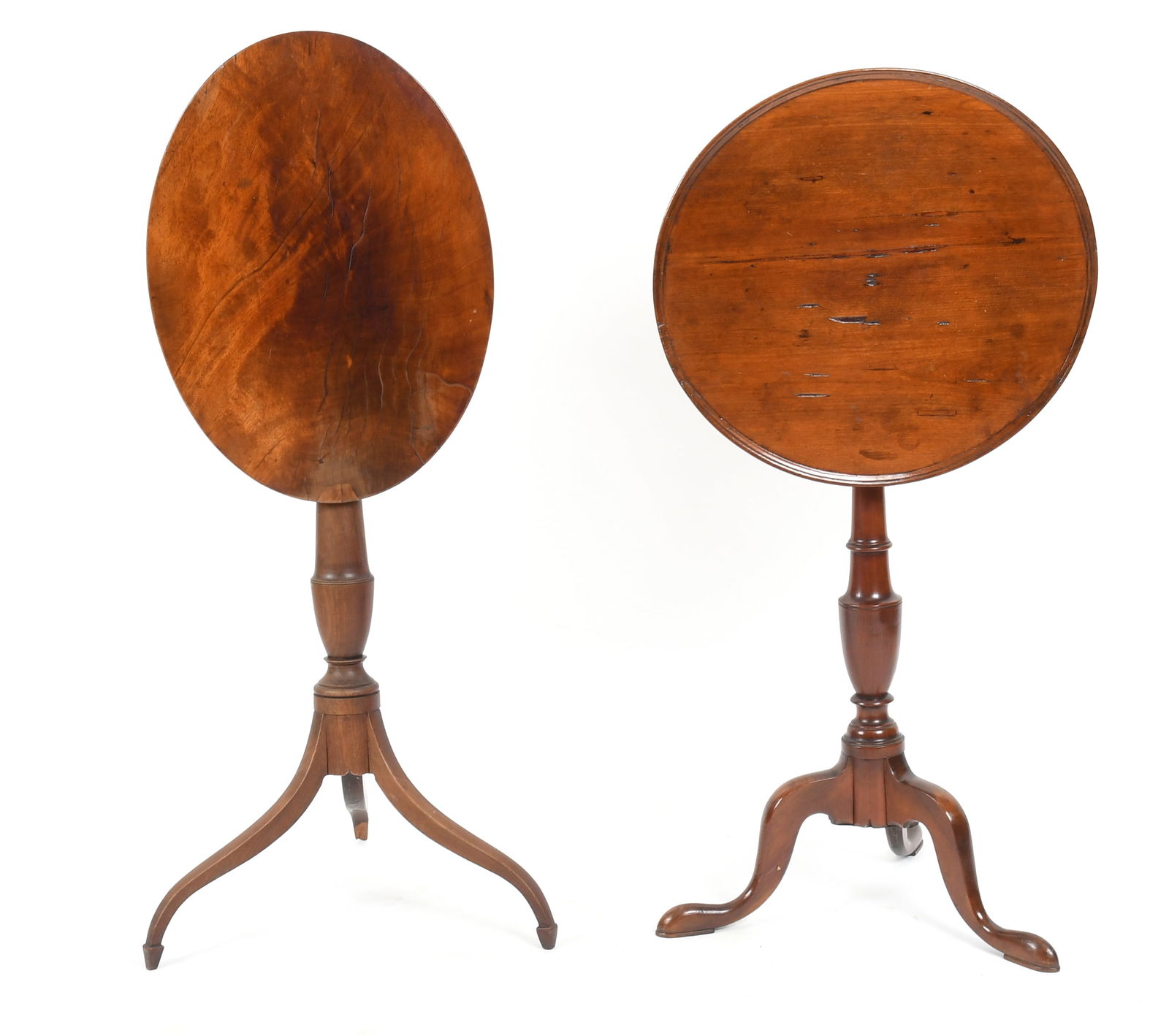 Two American Tilt-Top Candlestands, 18th-19th Century (1 of 14)