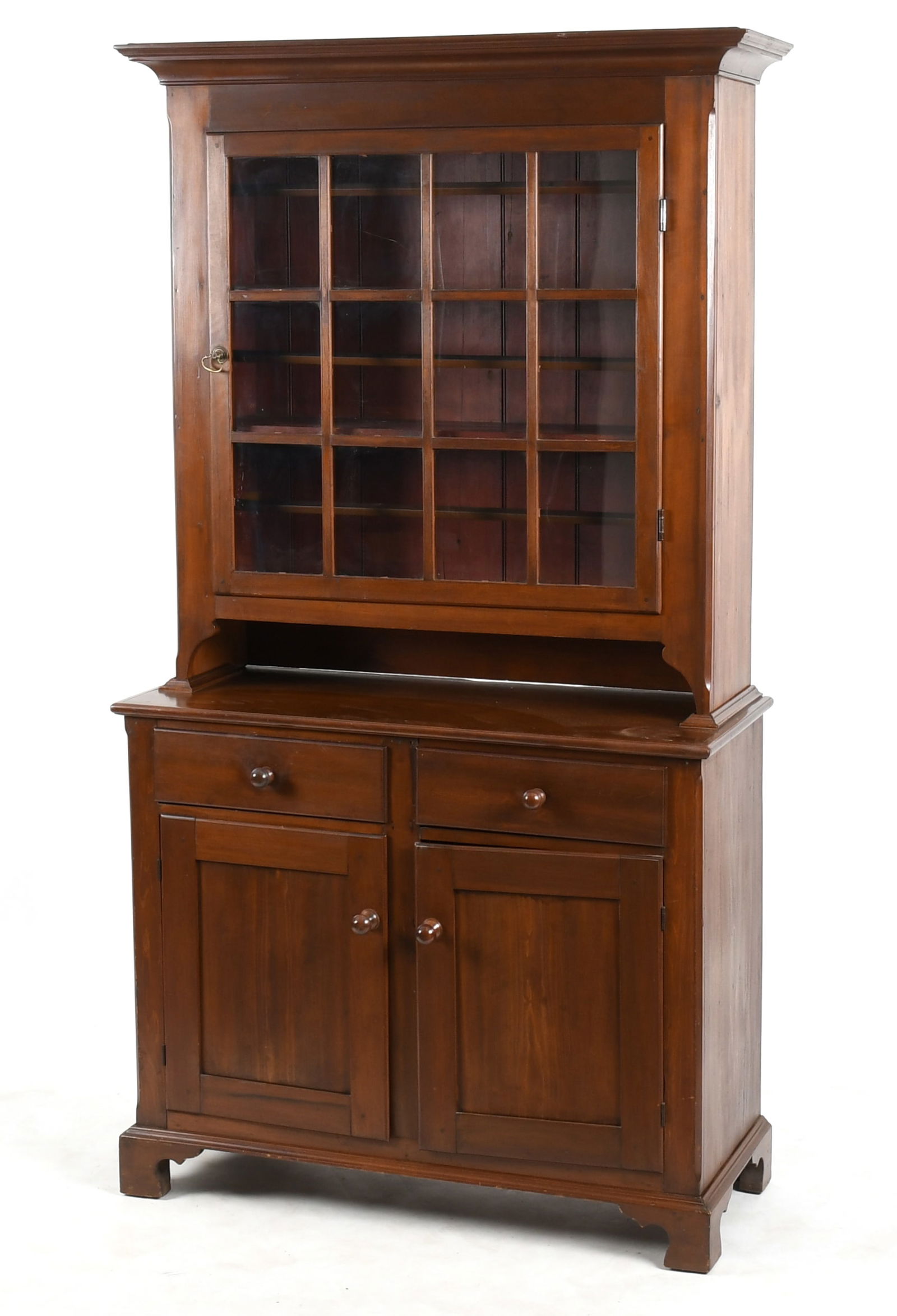 Pennsylvania Tulip Poplar Two-Part Dutch Cupboard, 19th Cen (1 of 10)