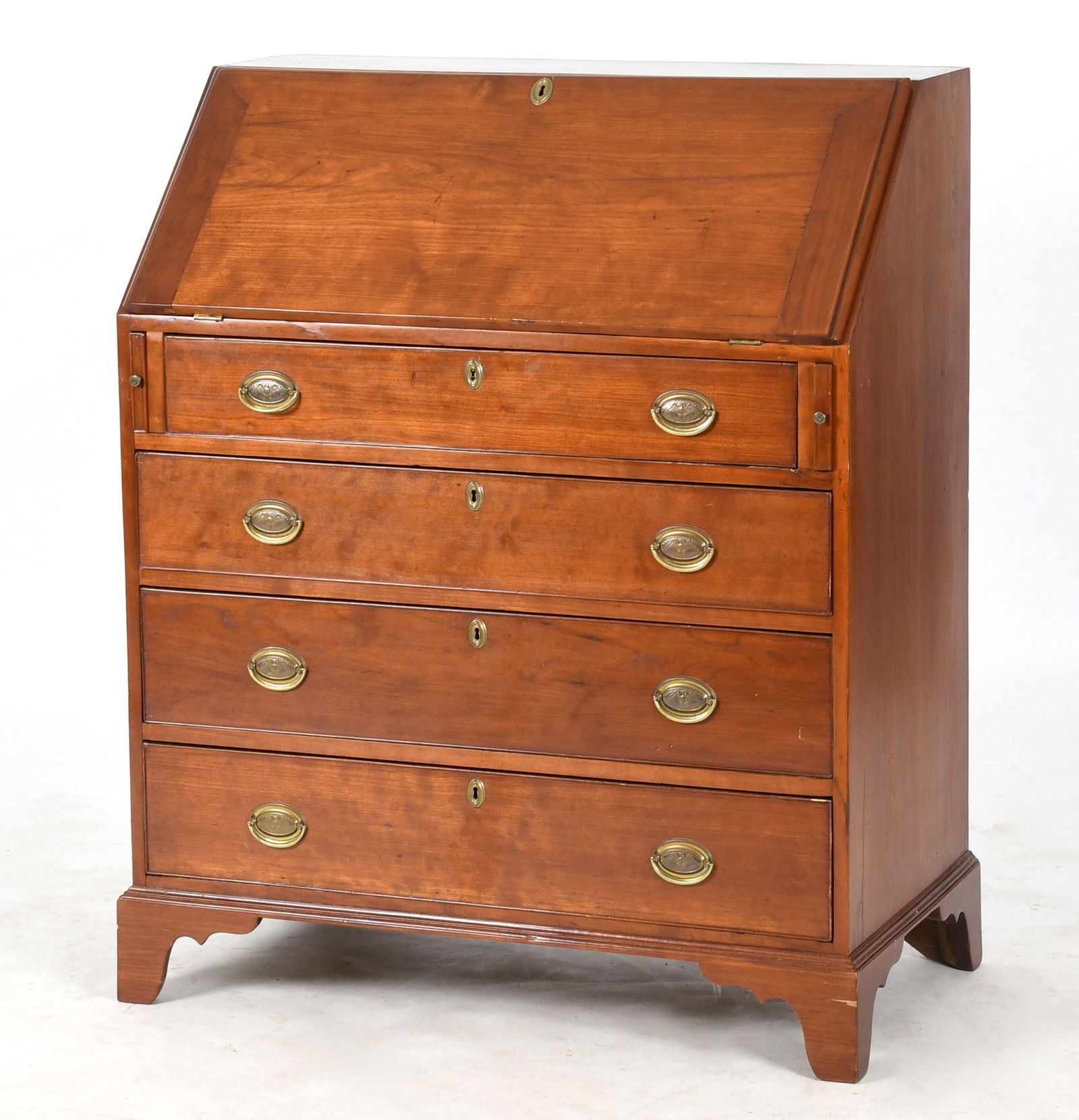 Pennsylvania Federal Cherry Slant Front Desk, Circa 1800 (1 of 9)