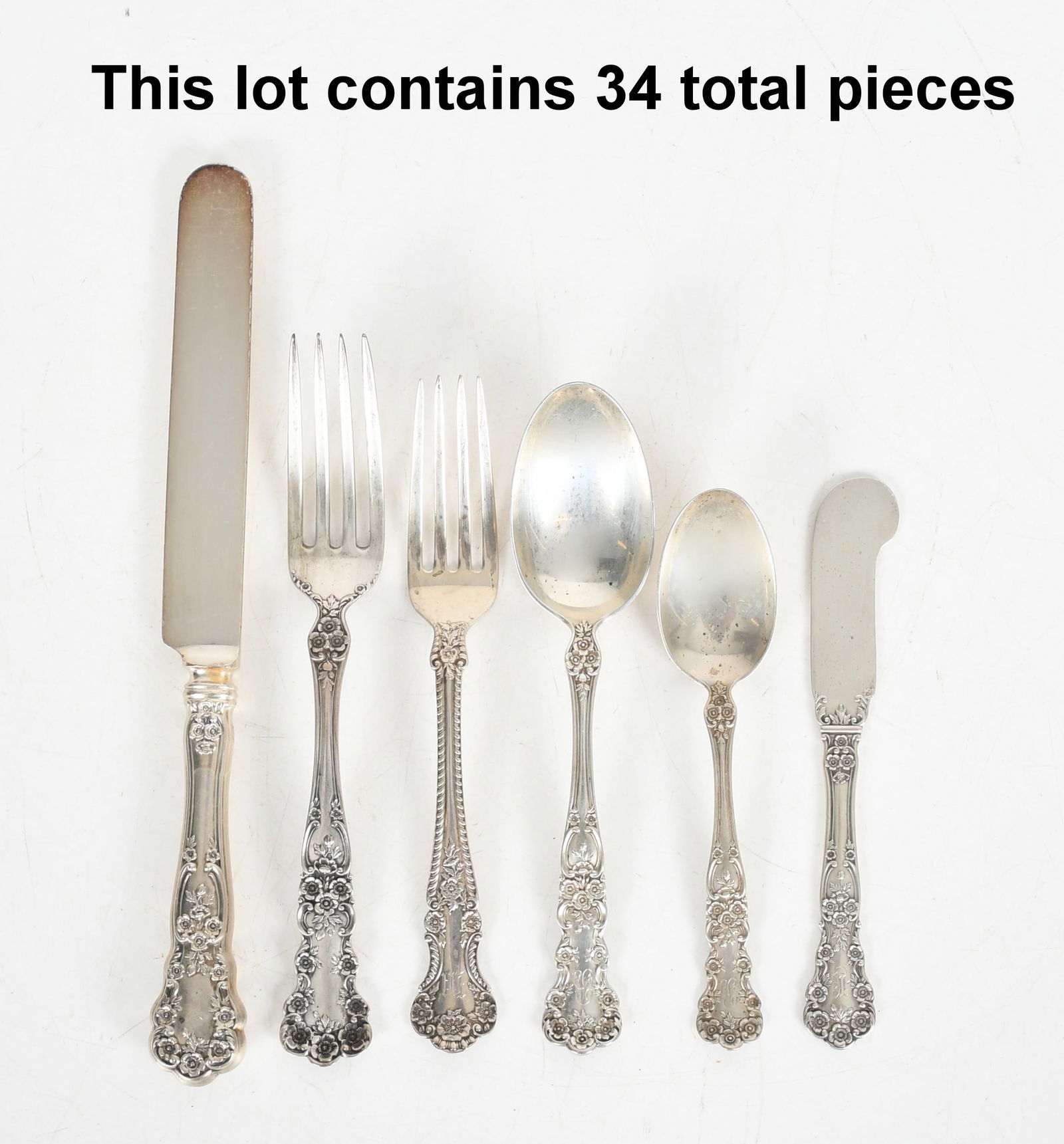 A Partial Sterling Silver Flatware Service, Gorham Cambridge (1 of 5)