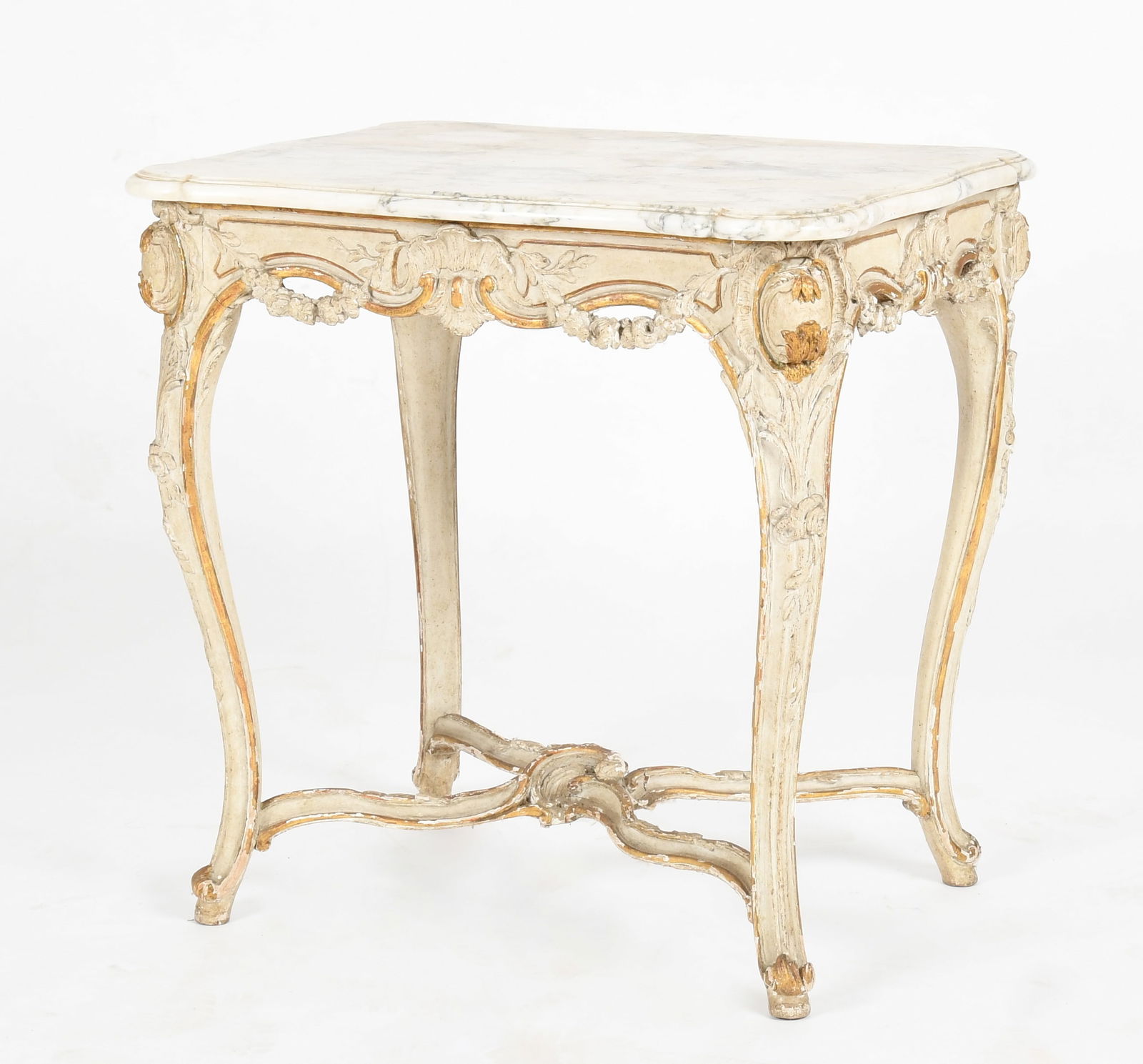 Louis XV Parcel Gilt, and Paint Decorated Table de Milieu, Jean-Baptiste Lebas (1 of 19)
