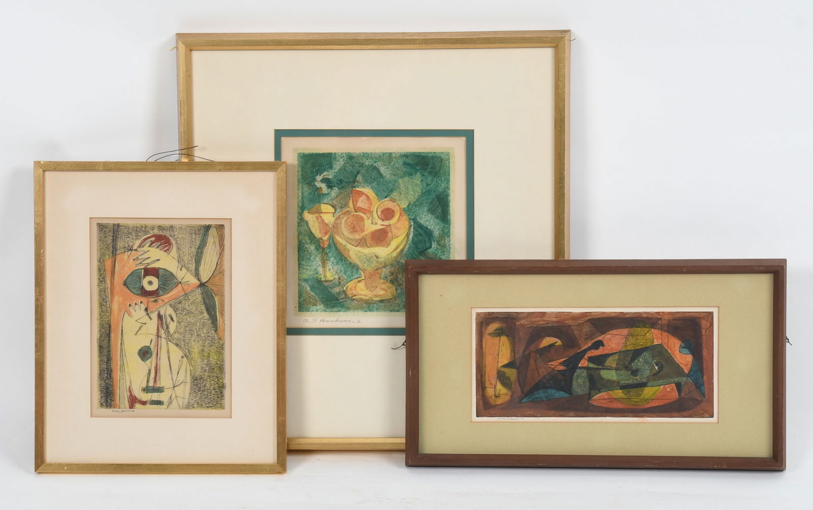 Abraham P. Hankins (1904 - 1963) Three Color Etchings (1 of 8)