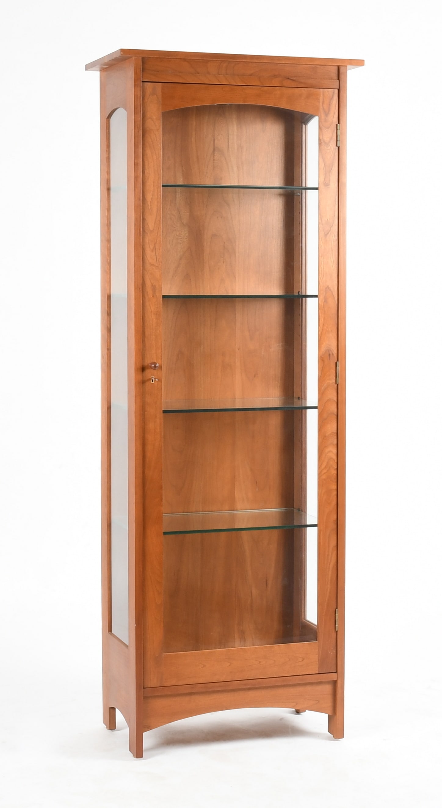 Stickley Arts and Crafts Style Cherry Display Case, Modern (1 of 10)