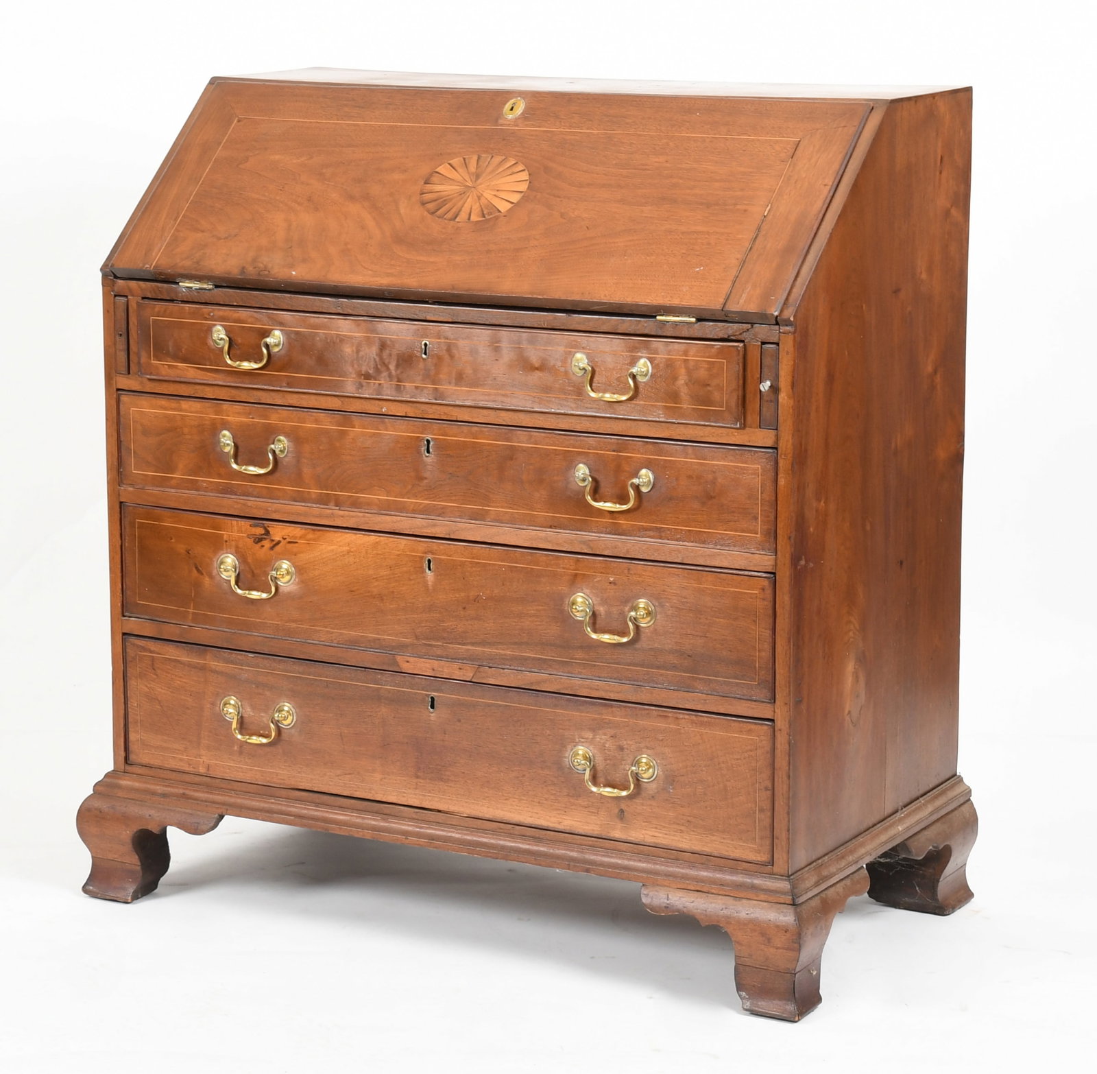 Maryland Chippendale Mahogany Slant Front Desk, William Hornby, Baltimore (1 of 11)