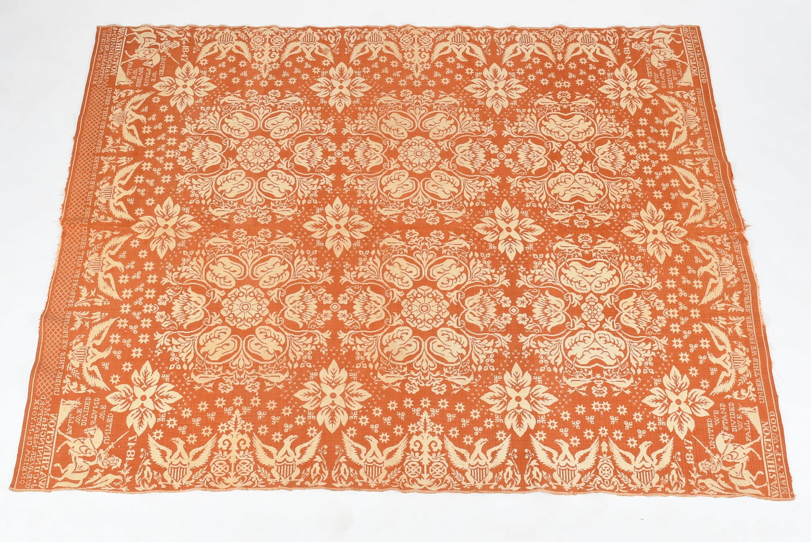 Oneida County, New York Jacquard Coverlet, James Cunningham, Dated 1847 (1 of 9)