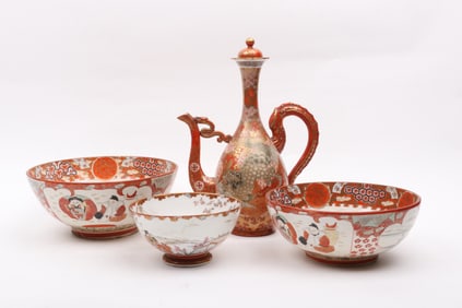 A Group of Japanese Kutani Porcelain