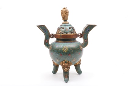 A Century Chinese Cloisonne Censer, Qing Dynasty