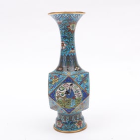 A Chinese Gu Form Cloisonne Vase