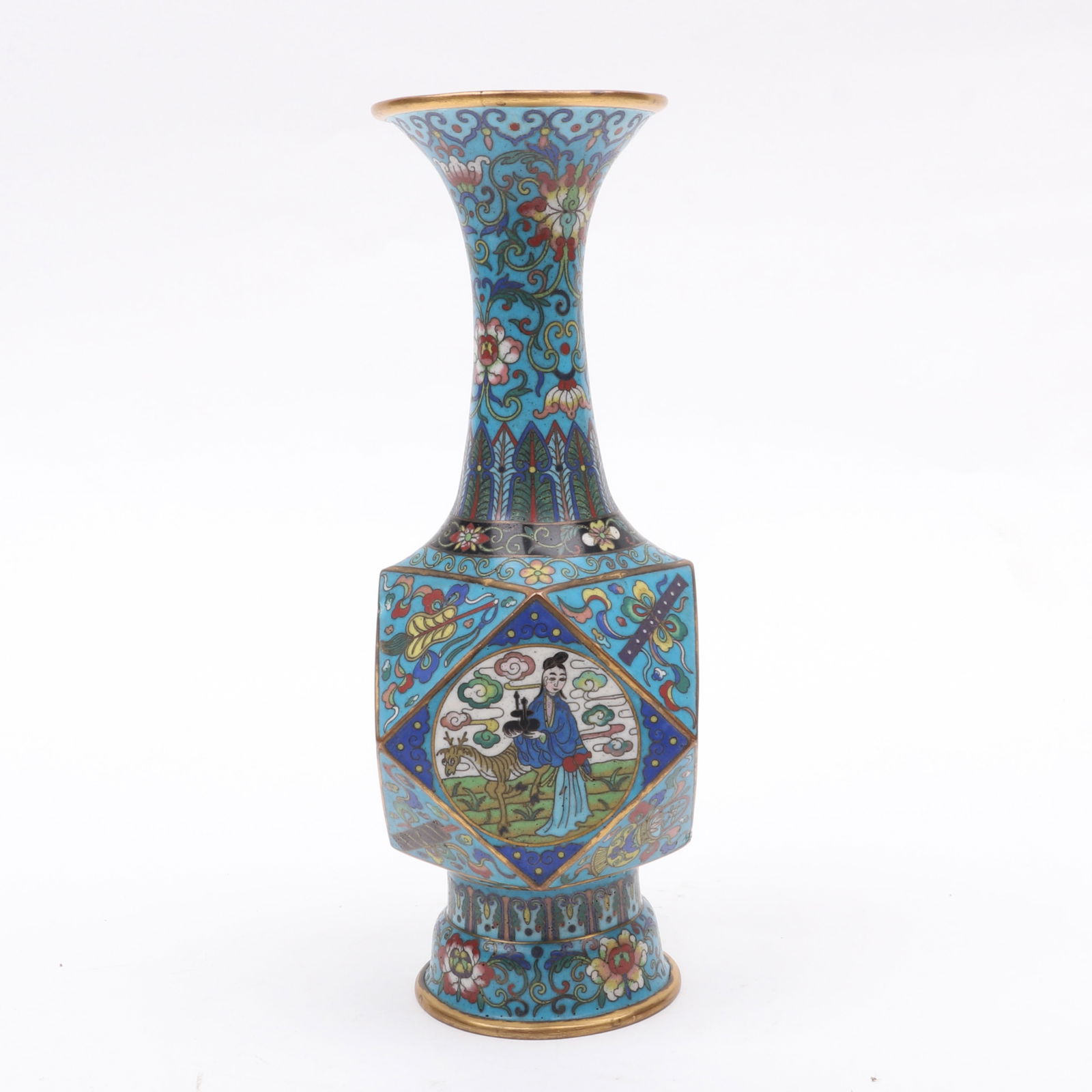 A Chinese Gu Form Cloisonne Vase (1 of 11)
