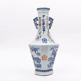 A Large Chinese Porcelain Famille Rose Vase