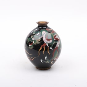 A Japanese Dragon Decorated Cloisonne Vase