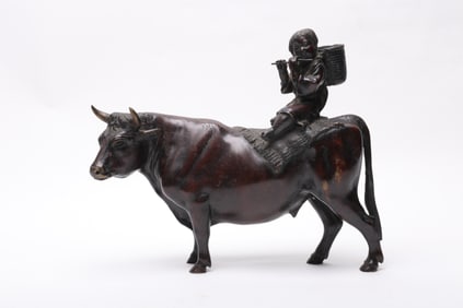 A Japanese Bronze Figural Group