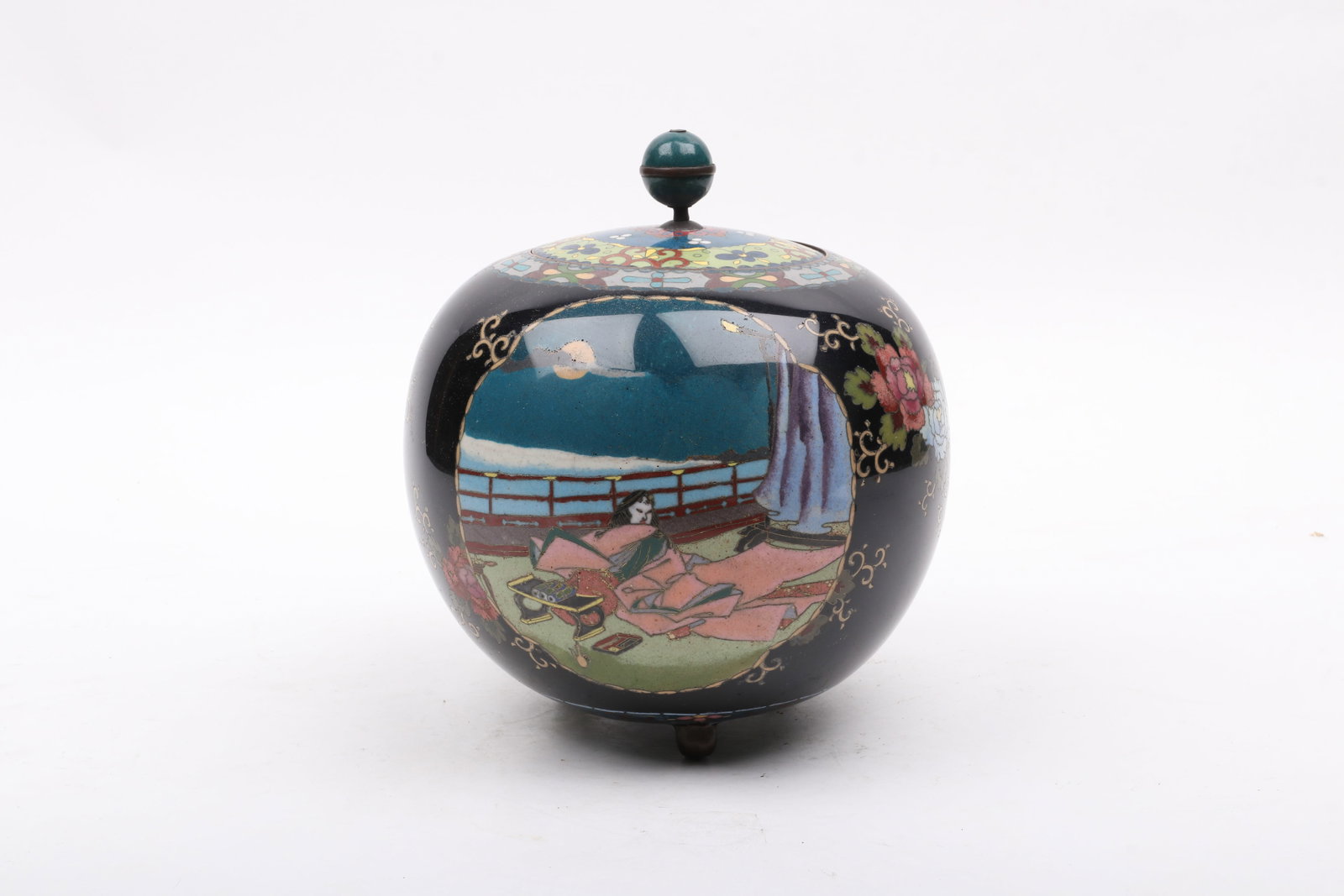 A Japanese Cloisonne Jar, Meiji Period (1 of 8)