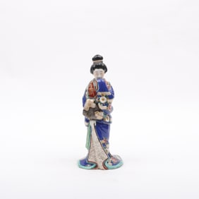 A Japanese Kutani Porcelain Erotic Figure