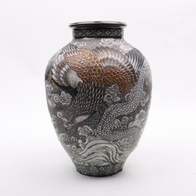 A Large Japanese Moriage Vase