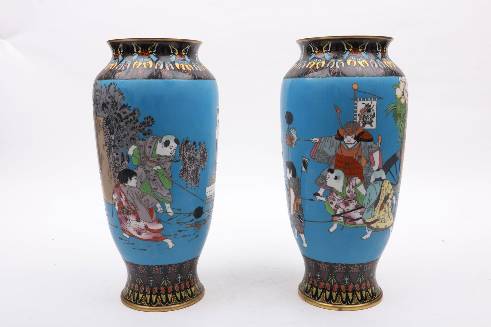 A Pair of Good Japanese Cloisonne Vases, Early 20th Century (1 of 12)