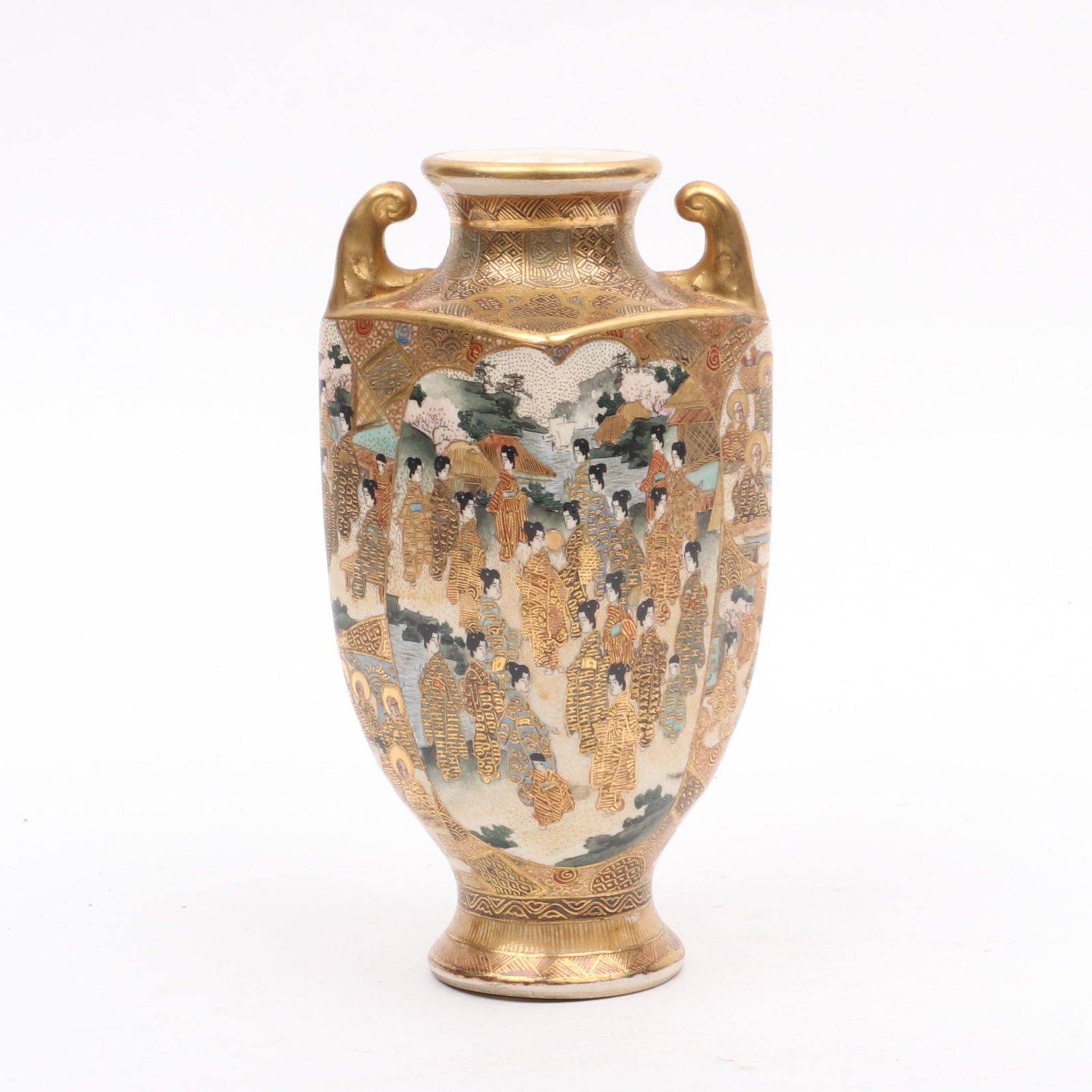 A Japanese Satsuma Urn Form Vase (1 of 11)