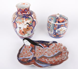 Three Pieces of Japanese Imari Porcelain