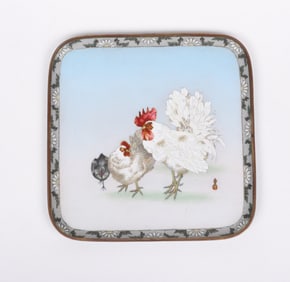 Att. to Kawade Shibataro, Japanese Cloisonne Tray