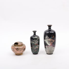 Three Pieces of Japanese Cloisonne