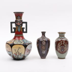 Three Pieces of Japanese Cloisonne