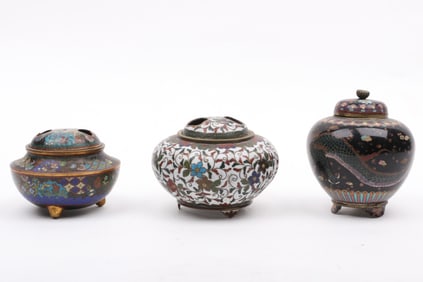 Three Pieces of Japanese Cloisonne