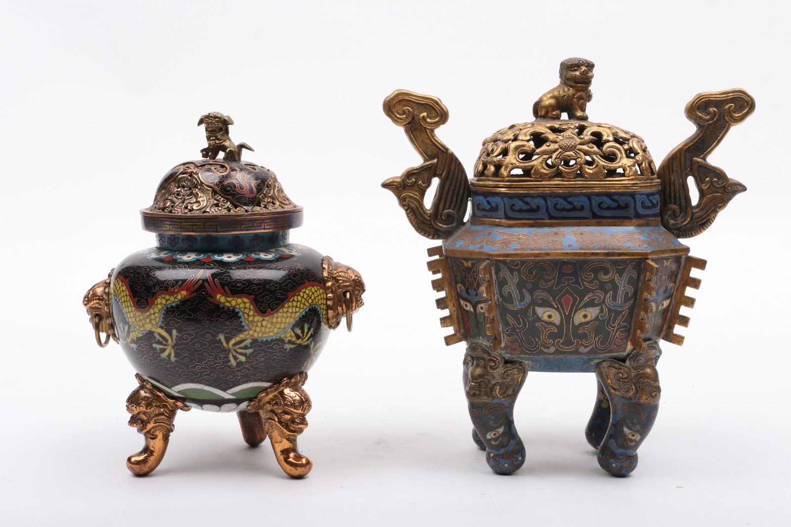 Two Chinese Cloisonne Censers (1 of 13)