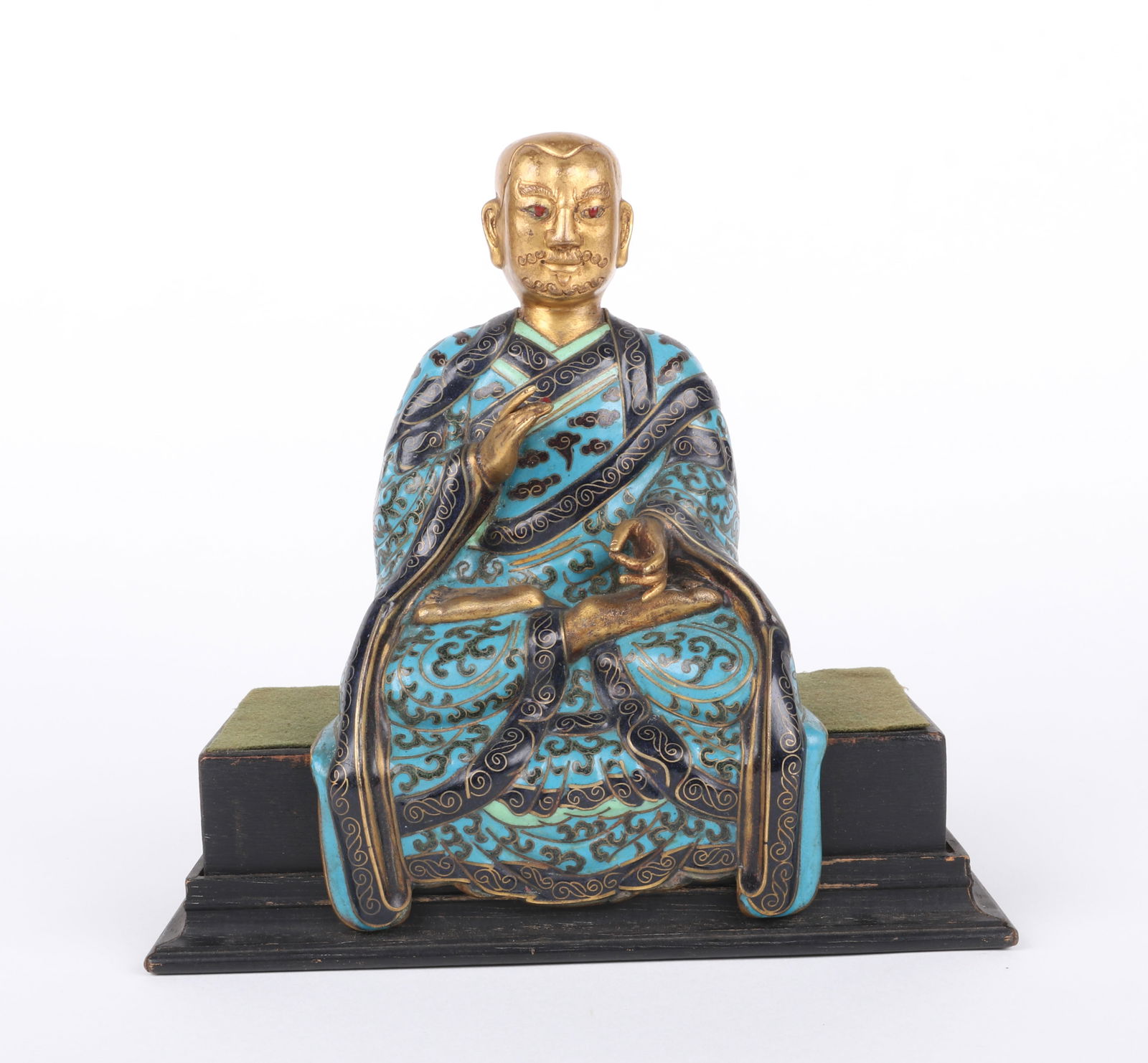 A Chinese Cloisonne Figure of a Lohan (1 of 10)