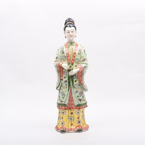 A Large Chinese Porcelain Figure