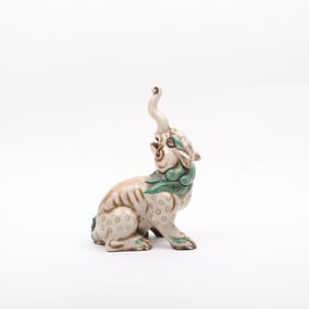 A Japanese Pottery Elephant Form Koro