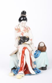 A Japanese Porcelain Kutani Figure