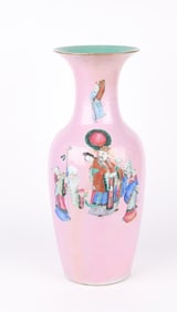 A Large Chinese Sgraffito Decorated Porcelain Vase