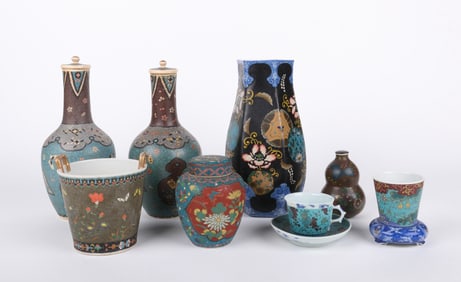 A Group of Japanese Totai Shippo Cloisonne