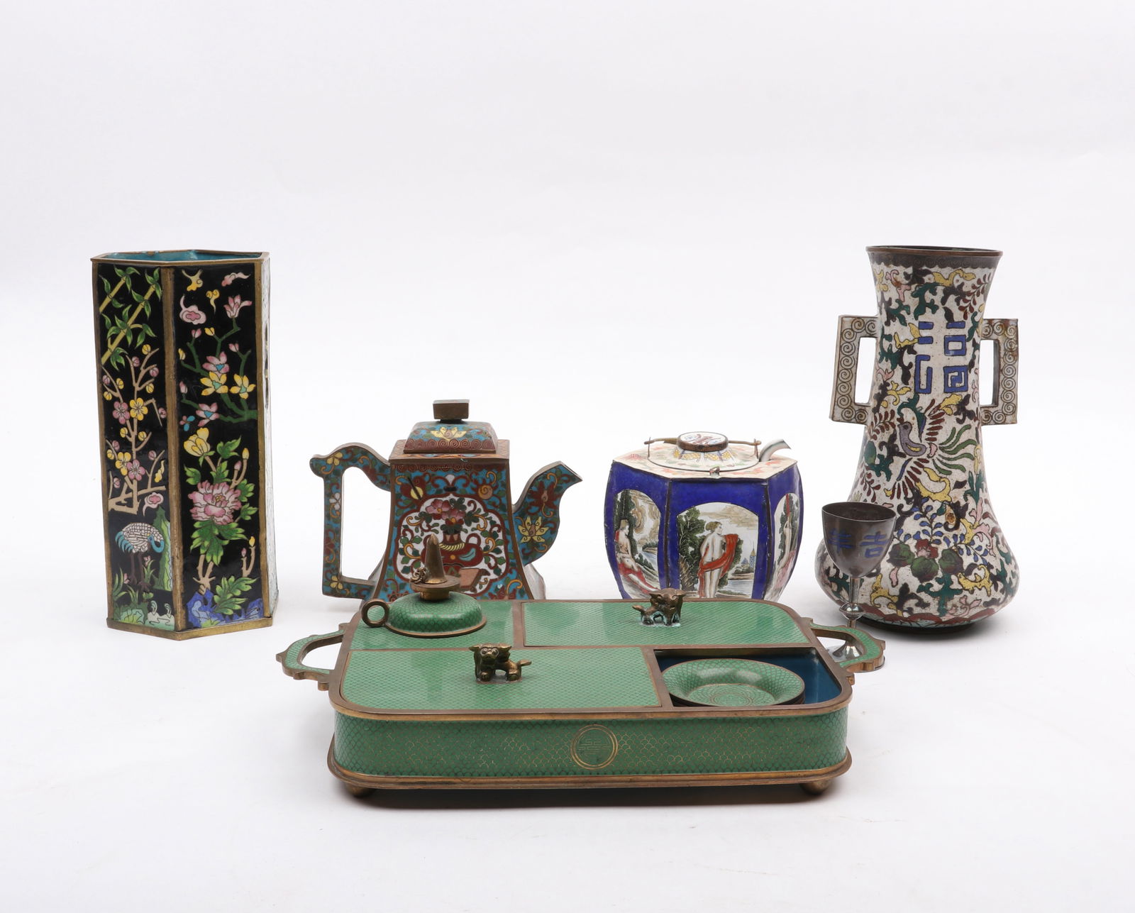 A Group of Chinese Enamel and Cloisonne (1 of 20)