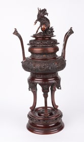 A Large Japanese Bronze Koro