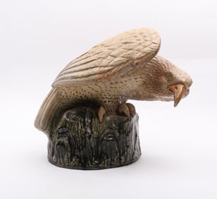 A Large Japanese Studio Pottery Eagle