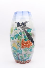 A Large Japanese Fukagawa Porcelain Vase
