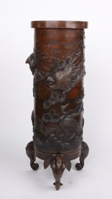 A Japanese Bronze Umbrella Stand