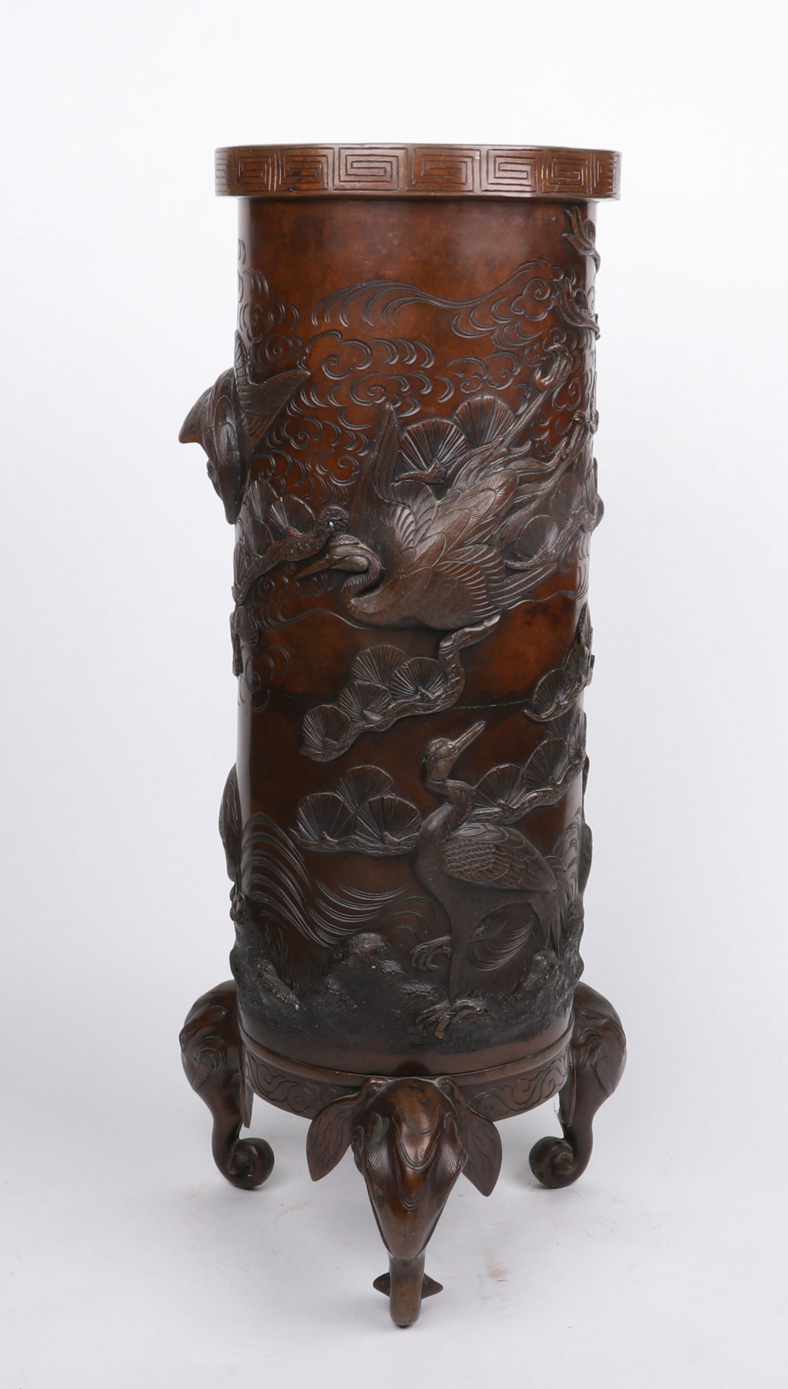 A Japanese Bronze Umbrella Stand (1 of 10)