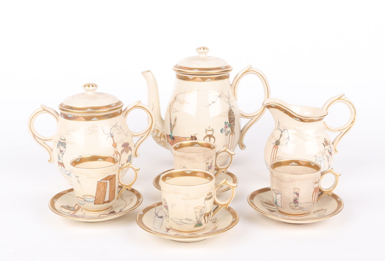 A Japanese Satsuma Tea Set (1 of 20)