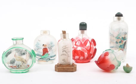 A Group of Chinese Glass Snuff Bottles