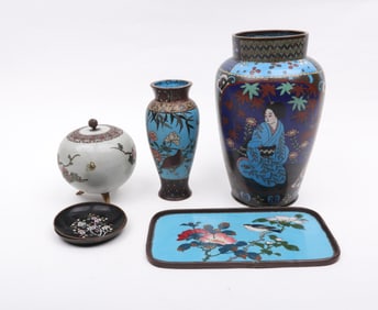 A Group of Japanese Cloisonne