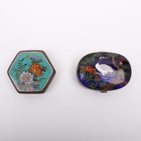 Two Japanese Cloisonne Boxes