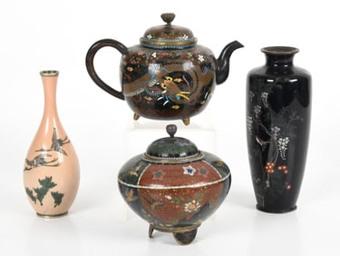 Four Pieces of Japanese Cloisonne