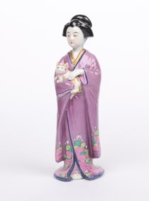 A Japanese Porcelain Kutani Figure