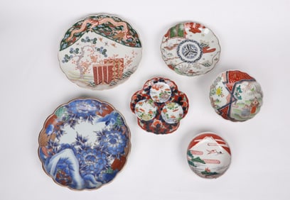 Six Pieces of Japanese Imari Porcelain
