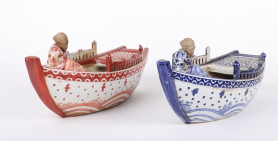 Two Japanese Porcelain Boats