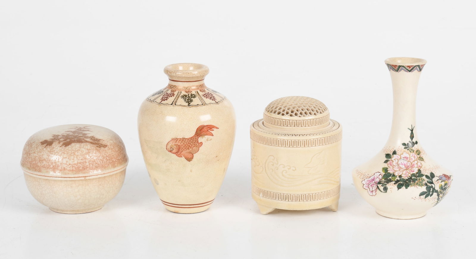 Four Small Pieces of Japanese Satsuma (1 of 12)